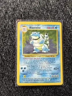 Pokemon Base Set Blastoise Holo NEAR MINT 2/102 - Image 1