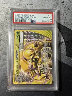 2015 POKEMON XY BREAKTHROUGH #12 CHESNAUGHT BREAK PSA 10 - Image 1