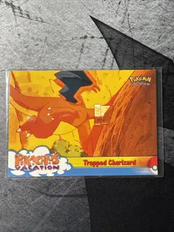 1x 1998 Pokemon Topps Pikachu's Vacation #51 Trapped Charizard Blue Logo LP - Image 1