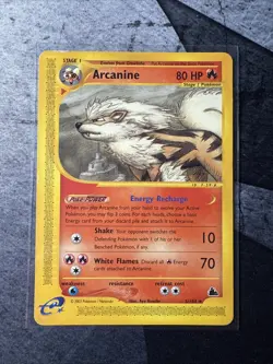 Arcanine Pokemon Skyridge 3/144 Non Holo Rare - LP - Image 1