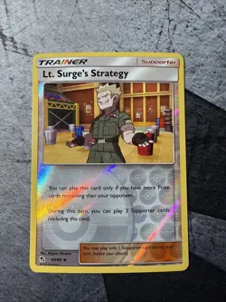 Pokemon - Lt. Surge's Strategy - 60/68 - Reverse Holo - Hidden Fates - NM/M - Image 1