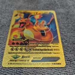 Pokemon Gold Foil Fan Art Card CHARIZARD V 522HP SRL07-03 - Image 2