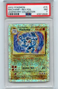 Pokemon Machamp Legendary Coll. Reverse Holo Rare #15 PSA 7 - Image 1