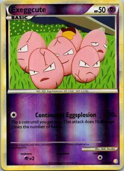 Exeggcute 63/123 HeartGold SoulSilver Reverse Holo Pokemon Card - Image 1