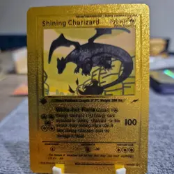 Shining Charizard 1st Edition Gold Pokemon Card 107/105 - Image 1