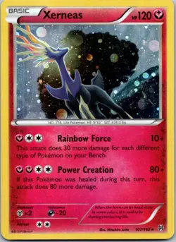 Xerneas - 107/162 - Holo Rare NM, English Pokemon BREAKThrough - Image 1