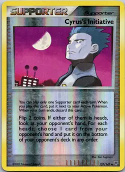Cyrus's Initiative Reverse Foil Pokemon Platinum Supreme Victors #137 2009 - Image 1