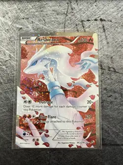 Pokemon TCG Reshiram RC22/RC25 Full Art Rare Legendary Treasures NEAR MINT - Image 1