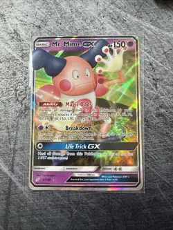 Pokemon Mr Mime GX 67/181 Holo Sun & Moon Team Up Ultra Rare Full Art 2019 ENG - Image 1