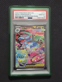 2025 POKEMON MEGA EVOLUTION SPECIAL ILLUSTRATION RARE MEGA VENUSAUR EX PSA 10 - Image 1
