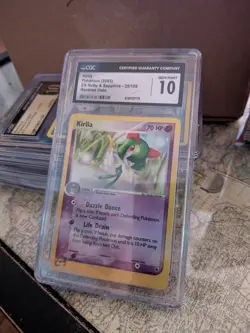 TOP POP 5) CGC 10 GEM MINT Kirlia 35/109 Ruby and Sapphire Pokemon Reverse Holo - Image 1