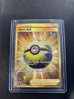 Pokemon Quick Ball Secret Rare Foil : Sword & Shield 216/202 Trainer - Image 1