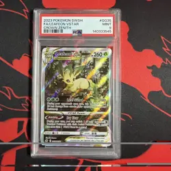 2023 POKEMON SWORD & SHIELD CROWN ZENITH #GG35 FULL ART/LEAFEON VSTAR PSA 9 - Image 1