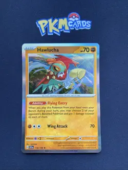 Pokemon TCG Hawlucha Scarlet & Violet 118/198 Holo Rare LP. - Image 1