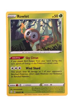 New: 2021 Pokemon TCG Rowlet 006 Shining Fates Regular Common - Image 1
