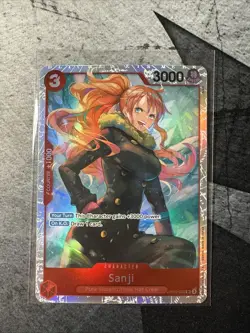 One Piece Sanji OP10-005 SR Parallel Royal Blood English Edition NM Condition - Image 1