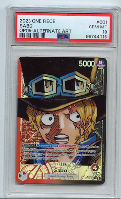 Sabo OP05-001 Leader Alt Art PSA 10 - One Piece Awakening of the New Era Foil - Image 1