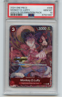 PSA 10 Monkey.D.Luffy P-006 2023 Championship Celebration Pack 2024 One Piece - Image 1