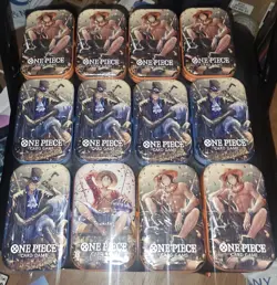 One Piece Vol 2 Mini Tin Pack Set Vol 2 OP-13 Factory Sealed Tins - Lot of 12 - Image 1