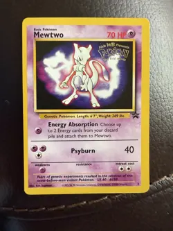 Pokemon TCG Mewtwo #3 WB Kids Presents the First Movie Card - Image 1