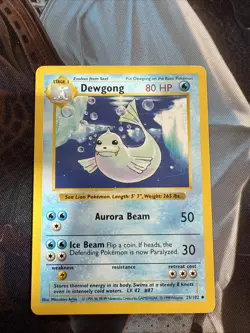 Dewgong 25/102 Base Set (Shadowless) Regular Pokemon TCG Card - Image 1