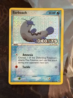 Pokemon Card Barboach 54/107 Reverse Holo Stamped EX Deoxys - Image 1