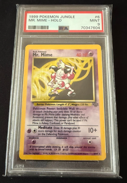 PSA 9 Mr. Mime 6/64 Jungle Unlimited Holo Rare Pokemon TCG - Image 1