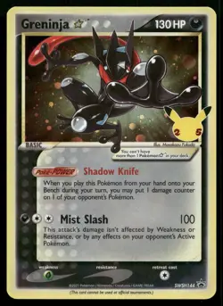 Greninja Star SWSH144 SWSH Black Star Promo Celebrations Promo Holo Pokemon NM - Image 1