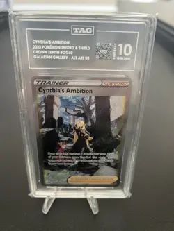 Pokemon TCG Cynthia's Ambition GG60 Crown Zenith Trainer Gallery Card TAG 10 - Image 3
