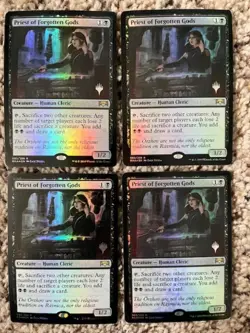 MTG- Priest of Forgotten Gods x4 - RNA Promo Pack FOIL - Image 1