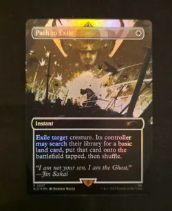 Path To Exile NM Rainbow Foil MTG Secret Lair Ghost Of Tsushima Unplayed Magic - Image 1