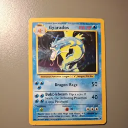 Pokemon Card- Gyarados 6/102 Base Set - Holo Rare - Mod Play - Image 1
