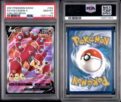 PSA 10 2021 Pokemon SWSH Chilling Reign Full Art Volcanion V 162/198 #162 - Image 2