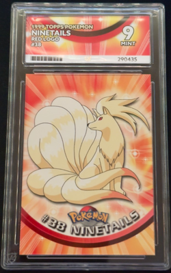1999 Topps Pokemon Ninetales 38 Red Logo Ace 9 Ace Label - Image 1