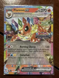 Pokemon Prismatic Evolutions Flareon Stamped Sealed 014/131 Holo Rare Promo - Image 1