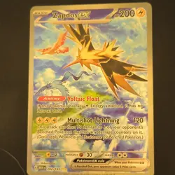 Pokemon Zapdos ex 200 HP Ultra Rare Holo Scarlet & Violet 151 202/165 2023 - Image 1