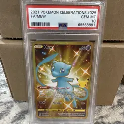 Pokemon 2021 Celebrations Mew Secret Rare Full Art PSA 10 #025/025 English TCG - Image 1