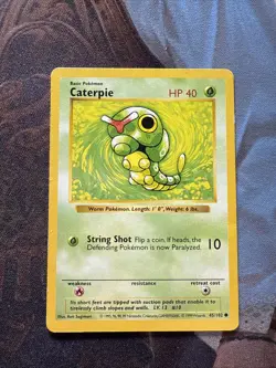 Caterpie - Shadowless - 45/102 Base Set - Pokemon TCG - 1999 - Image 1
