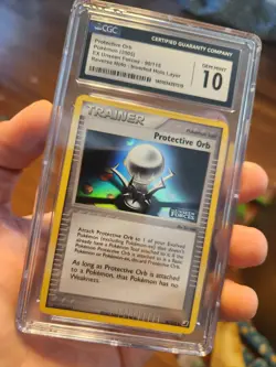 (TOP POP 3) CGC 10 GEM MINT Pokemon EX Unseen Holo Error Protective Orb 90/115 - Image 1