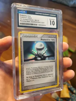 (TOP POP 3) CGC 10 GEM MINT Pokemon EX Unseen Holo Error Protective Orb 90/115 - Image 2