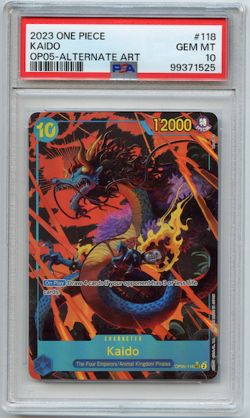 PSA 10 Kaido OP05-118 (Alternate Art) 2023 One Piece (Gem Mint 10) - Image 1