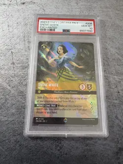2023 Disney Lorcana EN2 SNOW WHITE Well Wisher 206/204 ENCHANTED PSA 10 GEM MINT - Image 1