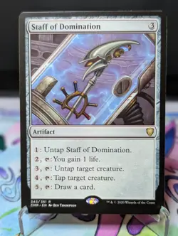 MTG Commander Legends- Staff of Domination 343 Regular - Image 1