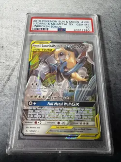 PSA 10 💎 Pokemon 2019 Tag Team Lucario & Melmetal GX 120 Unbroken Bonds ENG - Image 1