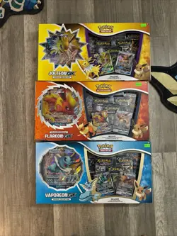 Pokemon TCG Flareon GX, Jolteon, Vaporeon Special Collection Box Set Of 3 - Image 2