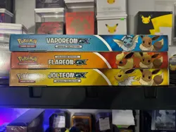 Pokemon TCG Flareon GX, Jolteon, Vaporeon Special Collection Box Set Of 3 - Image 3