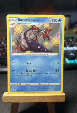 Barraskewda SV032/SV122 Pokemon TCG SW&SH Shining Fates Baby Shiny Rare NM - Image 1