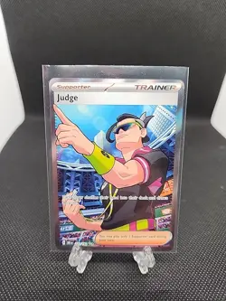 Judge 222/182 Sv10: Destined Rivals Ultra Rare Holo Trainer Pokemon TCG - Image 1