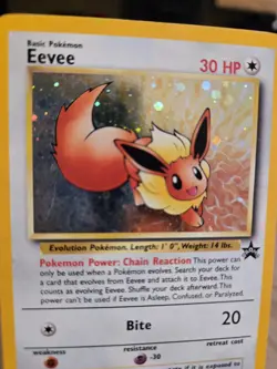 2000 Pokemon Promos - Wizards Black Star Eevee #11 Heavy Play - Image 3