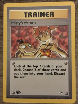 Pokemon TCG Misty's Wrath Trainer Gym Heroes 1st Edition Uncommon 114/132 WOTC - Image 1
